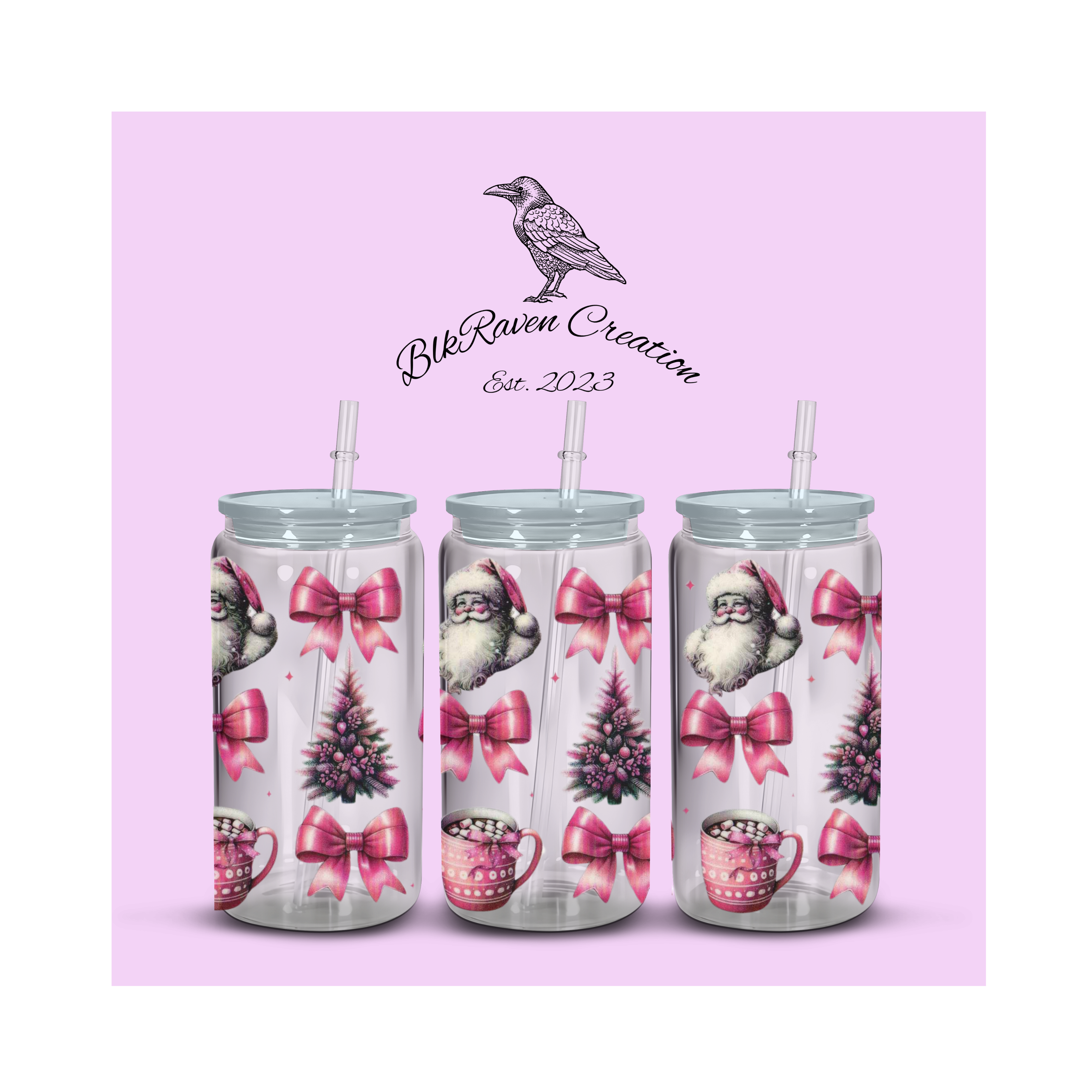 Santa & Pink Bows
