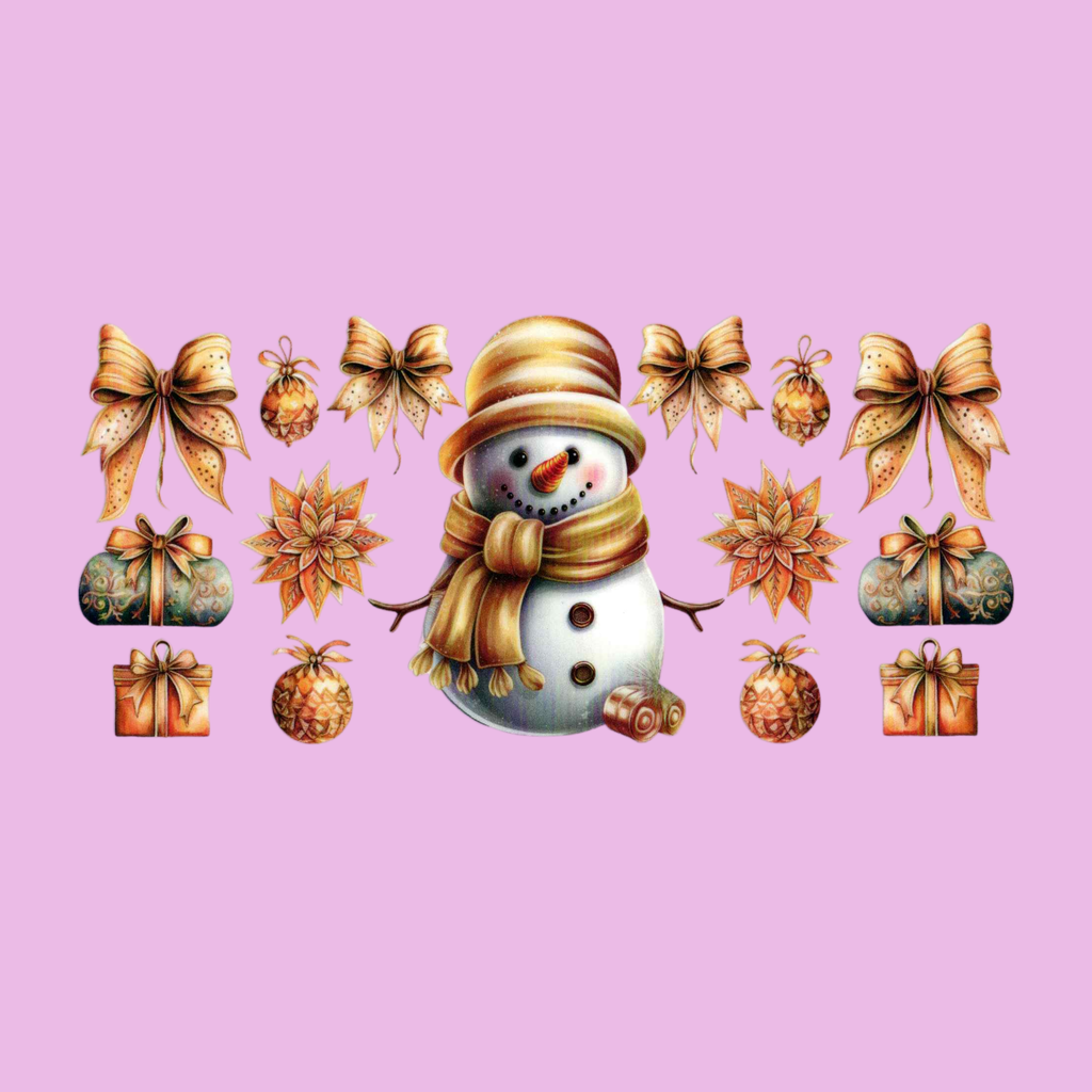 Golden Winter Snowman